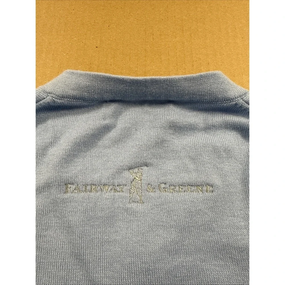 Fairway & Greene Sweater Blue Wool V Neck Golf, See Measurement Photos‎